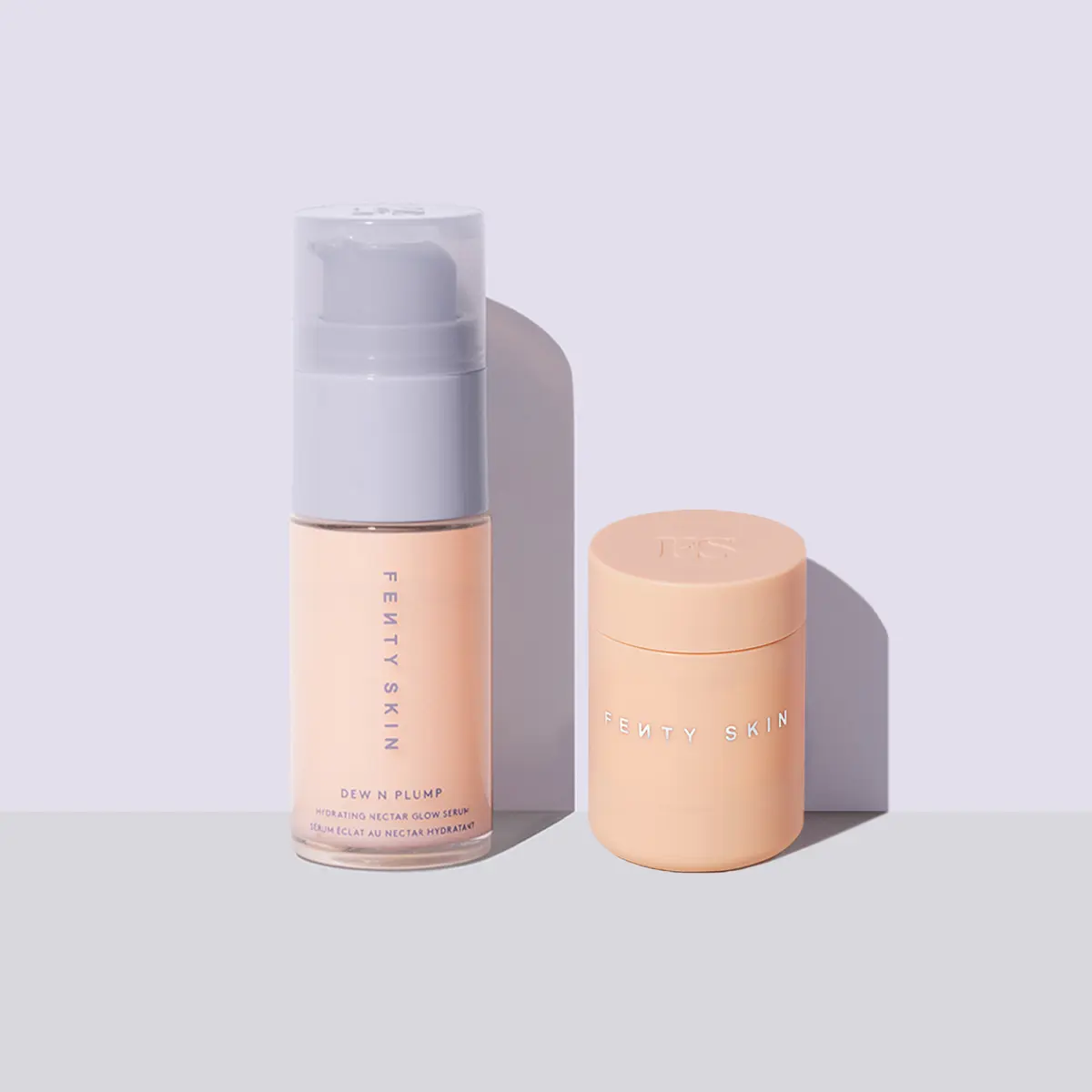 Fenty Skin Hydrate N Plump Essentials: Dew N Plump Hydrating Nectar Glow Serum + Plush Puddin’ Intensive Recovery Lip Mask