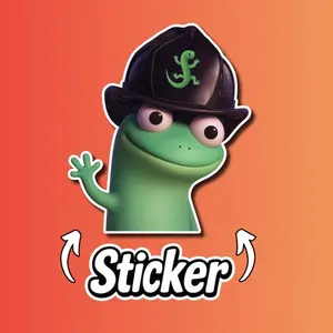 Lizard Button Meme Sticker Viral TikTok Lizard
