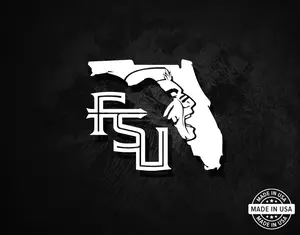 FSU Seminoles Decal, Vinyl Die Cut Sticker, 100% Made In USA