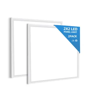 2x2 LED Flat Panel Lights for Drop Ceiling 29.4W, 5800LM 5000K Troffer Replacement Light Fixture, 0-10V Dimmable Recessed Edge-Lit Led Drop Ceiling Lights for Commercial Office, ETL Listed
