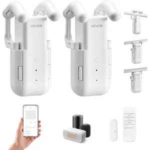 VEVOR Automatic Curtain Opener, APP and Remote Control, Hub Included, Electric Smart Curtain Opener Compatible with Alexa and Google Home, Timed Opening and Closing, Silent Mode, for Roman RodsVEVOR Super Brand Day