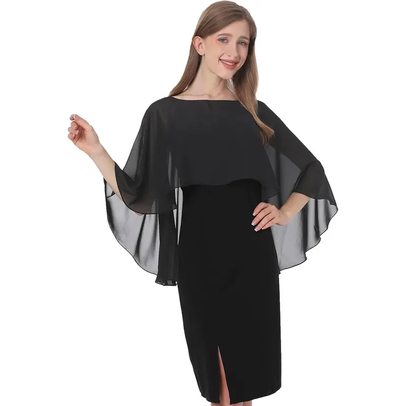 black sheer cover up for evening dress INPESCAR MESH COVER UP DRESS – AV8CH main image 1
