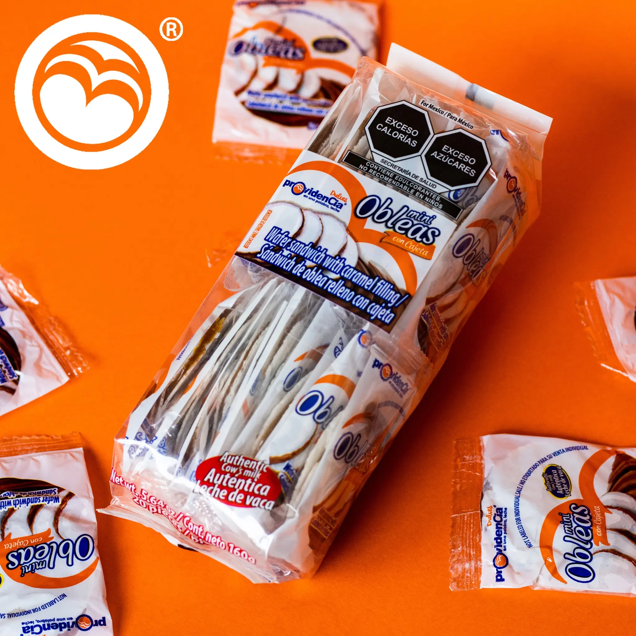 La Prov Mini Obleas con Cajeta 20ct/ 5.64oz Delightful Snack Pack with Sweet Cajeta Flavor Perfect for Sharing or Individual Enjoyment