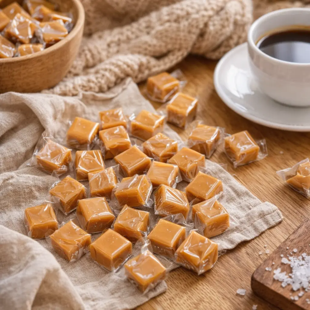 Sea Salt Vanilla Caramel Chews Soft Chewy Individually Wrapped Candy