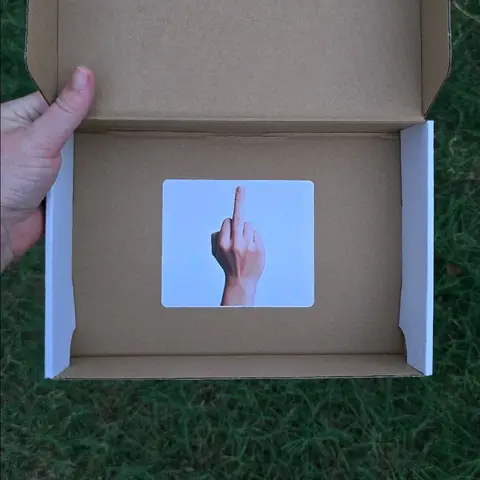 Anonymous Prank Mail Middle Finger - Sent to Your Friend, Family, Neighbor, Coworkers - Funny White Elephant - Gag Gift - Mailbox Prank