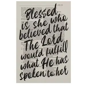 1 Piece, Wall Art, Vintage Poster, Christian Modern Minimalist Artistic Style Bible Verse Bold Canvas Decorative Painting, Living Room Decoration, Bedroom Aesthetic Design, Friend Gift, Housewarming Gift, Frameless