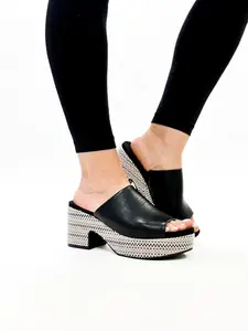 Corky's Black Totally Buggin Wedges FINAL SALE