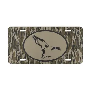Bottomland Inspired Camo Vanity Plate/Prairie Red Farms Duck Hunting License Plate/Country Life Vehicle Tag/Vintage Camo Tag/Oklahoma Ducks Truck