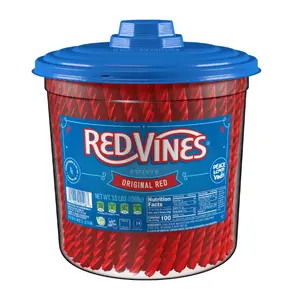Red Vines Twists Original Chewy Candy, 3.5lbs Party Size Jar Sweet Bonbon