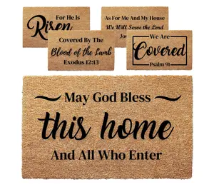 Bible Verse Doormat, 5 Design Options, Christian Doormats, Front Door Decor, New Home Gift, Home Decoration, Decorative Doormats