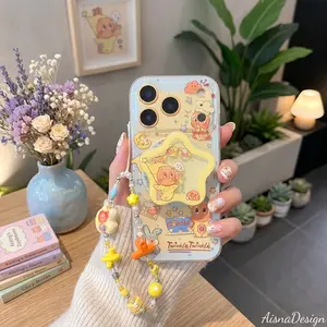 Cute Kawaii Shaker Phone Grip Holder Liquid Glitter Star Cartoon Expanding Stand Aesthetic Phone Accessories Gift for Her Teen Girls Women