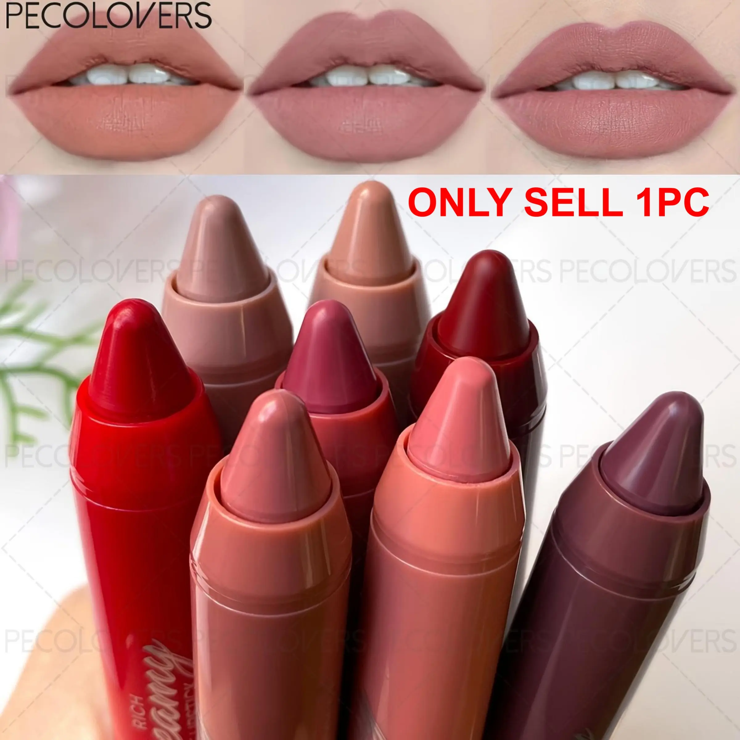 Multi-color Crayon Lipstick, Waterproof & Long Lasting, Charming Lip Color, for All Skin Types, Easy To Use, Lip Makeup Cosmetics, Lip Products, Lipgloss, Long Lasting Lipsticks