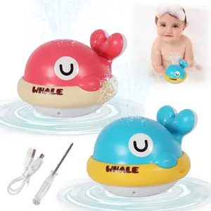 Glowing Blue & Pink Whale Water Ball - USB-Charged Sensory Bath & Pool Toy, Water-Activated Summer Essential Holiday Party Gift
