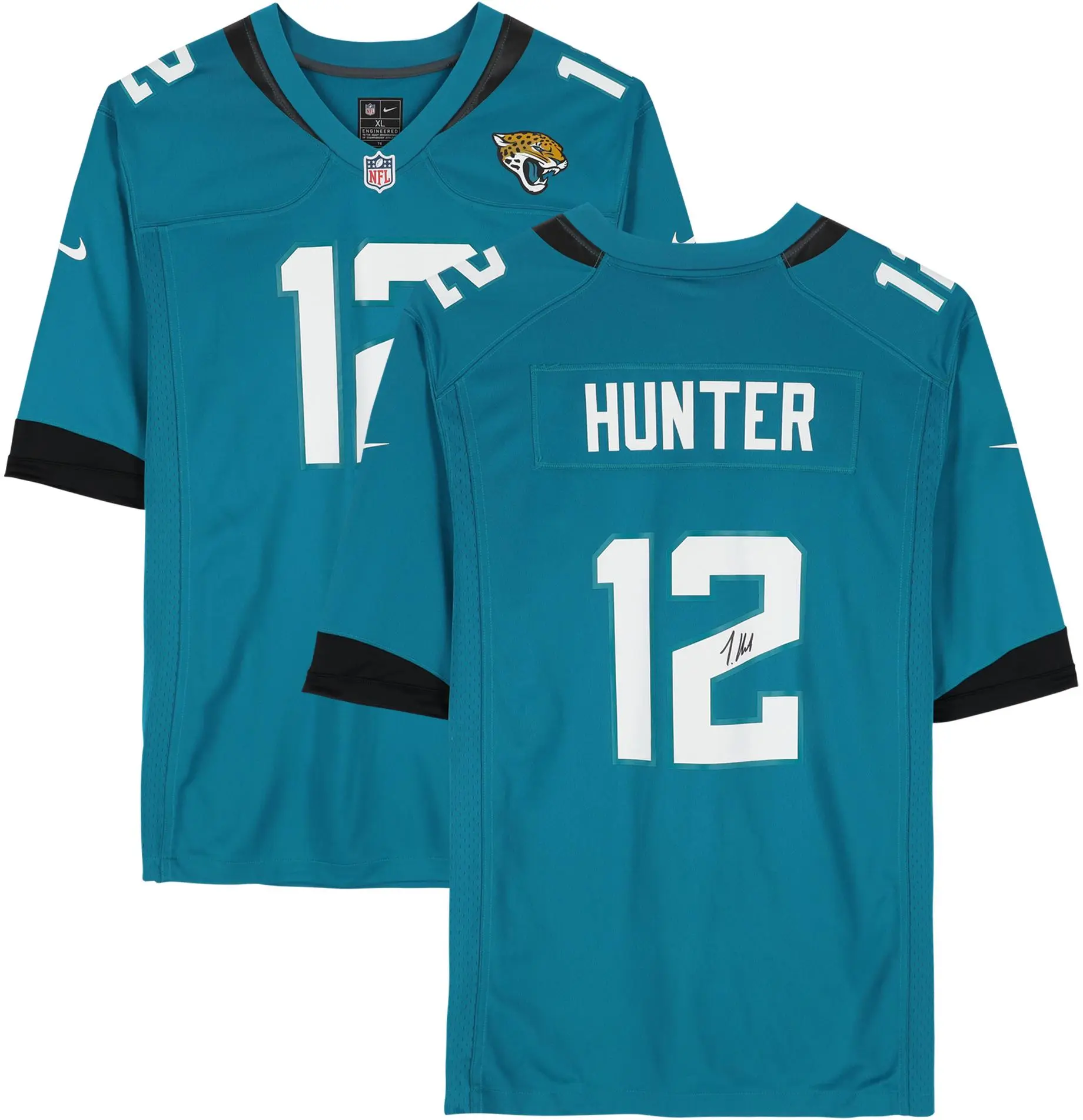 Travis Hunter Jacksonville Jaguars Autographed Nike Teal Game Jersey - Fanatics Authentic Certified