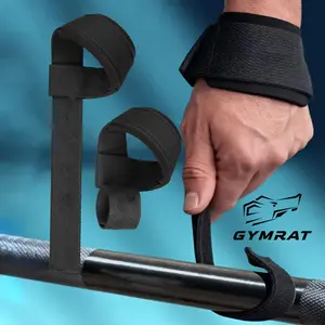 GYMRAT Self Applying Lifting Straps - Self Curling Straps for Pull-ups, Self Rolling Non-Slip Workout Straps For Men & Women Fitness Training