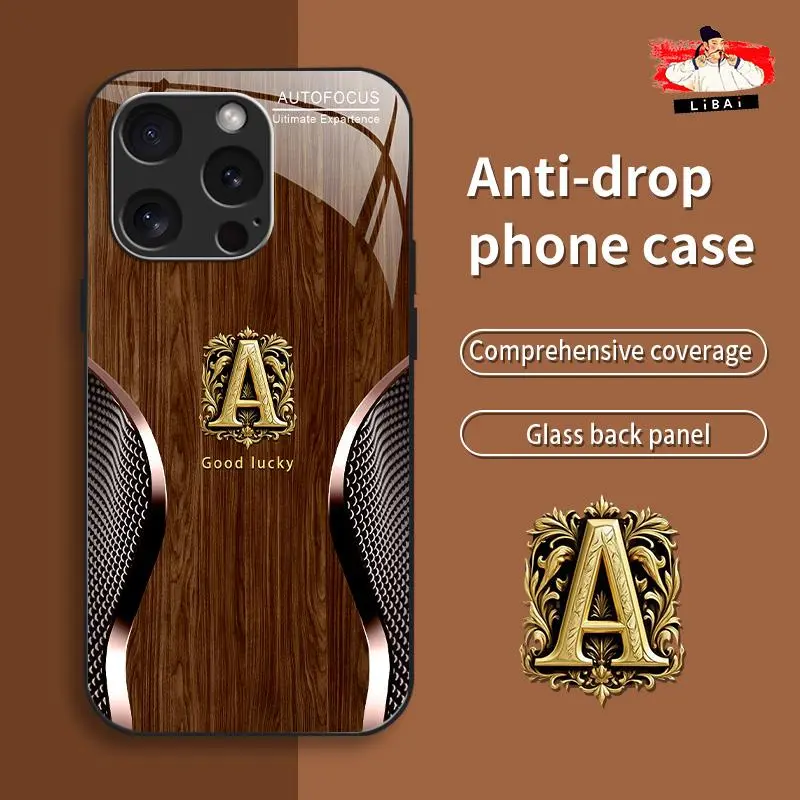 Suitable for iPhone 17 16 15 14 13 12 11 New retro letter mobile phone case simple explosion-proof mobile phone case affordable anti-fall anti-fingerprint 995