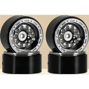 Titanium Aluminum Beadlock Wheels D19 0.7 Inch W7008 Fit 1/30 Axial SCX30