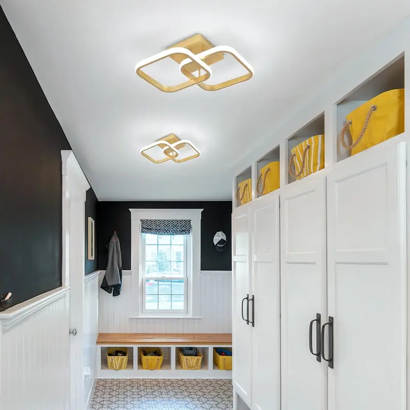 Nordic Ceiling Light for Hallway, Corridor, Entrance, Modern Creative Design, Simple Balcony Lamp, Luxurious Square Decorative Lighting