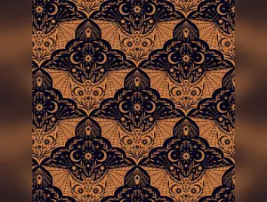 Cast a Spell | Orange Floral Bat by Lewis & Irene | A720.1