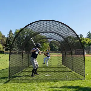 Garvee 33-Foot Baseball Batting Cage with Frame and Net - Ideal for Backyard or Field Training, Practice Hitting, Pitching, and Golf