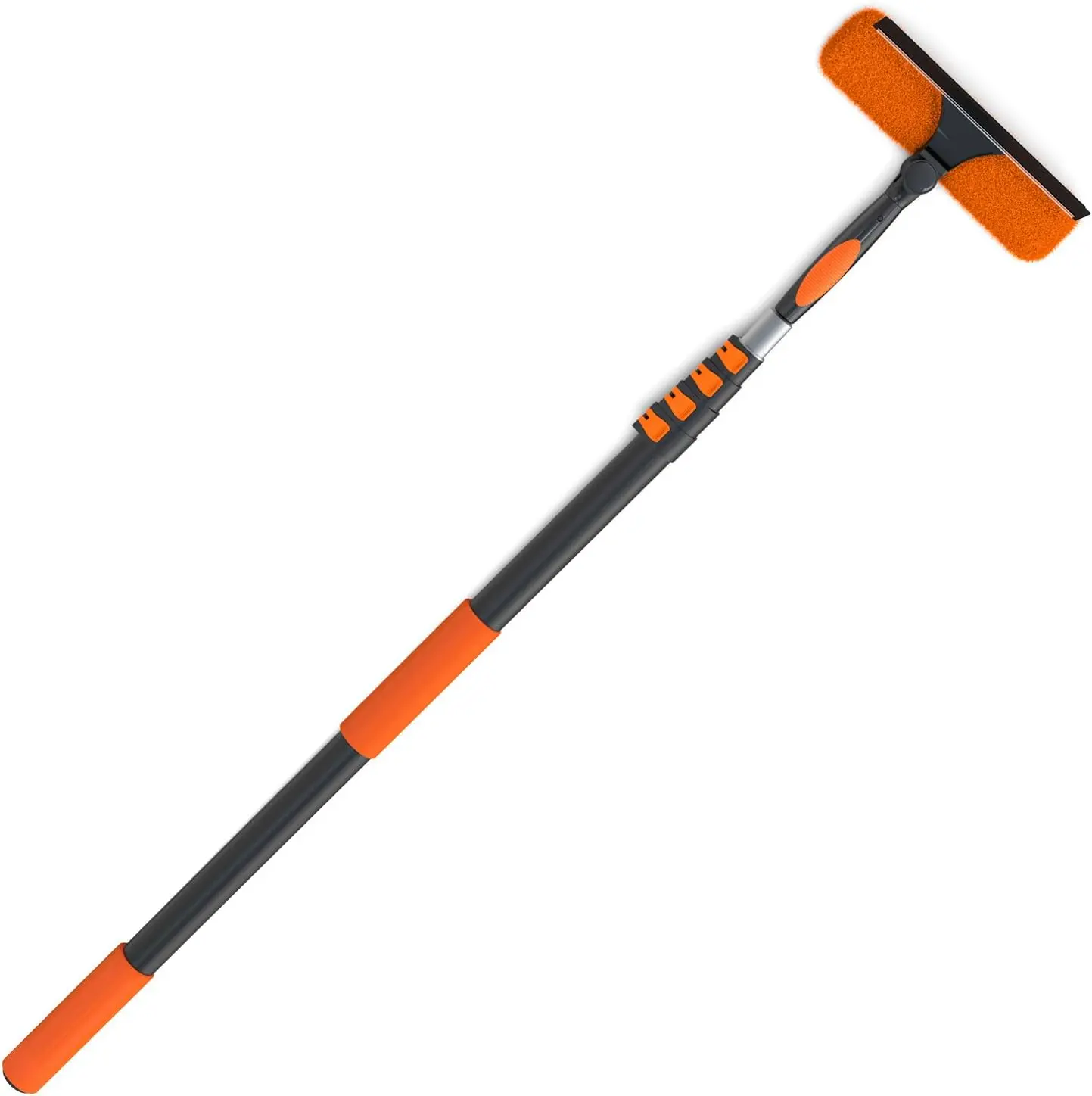 26FT Window Squeegee with Extension Pole, 2-in-1 Squeegee for Window Cleaning, Professional Cleaning Kit for Home with 20FT Telescoping Pole for Outdoor Indoor Use