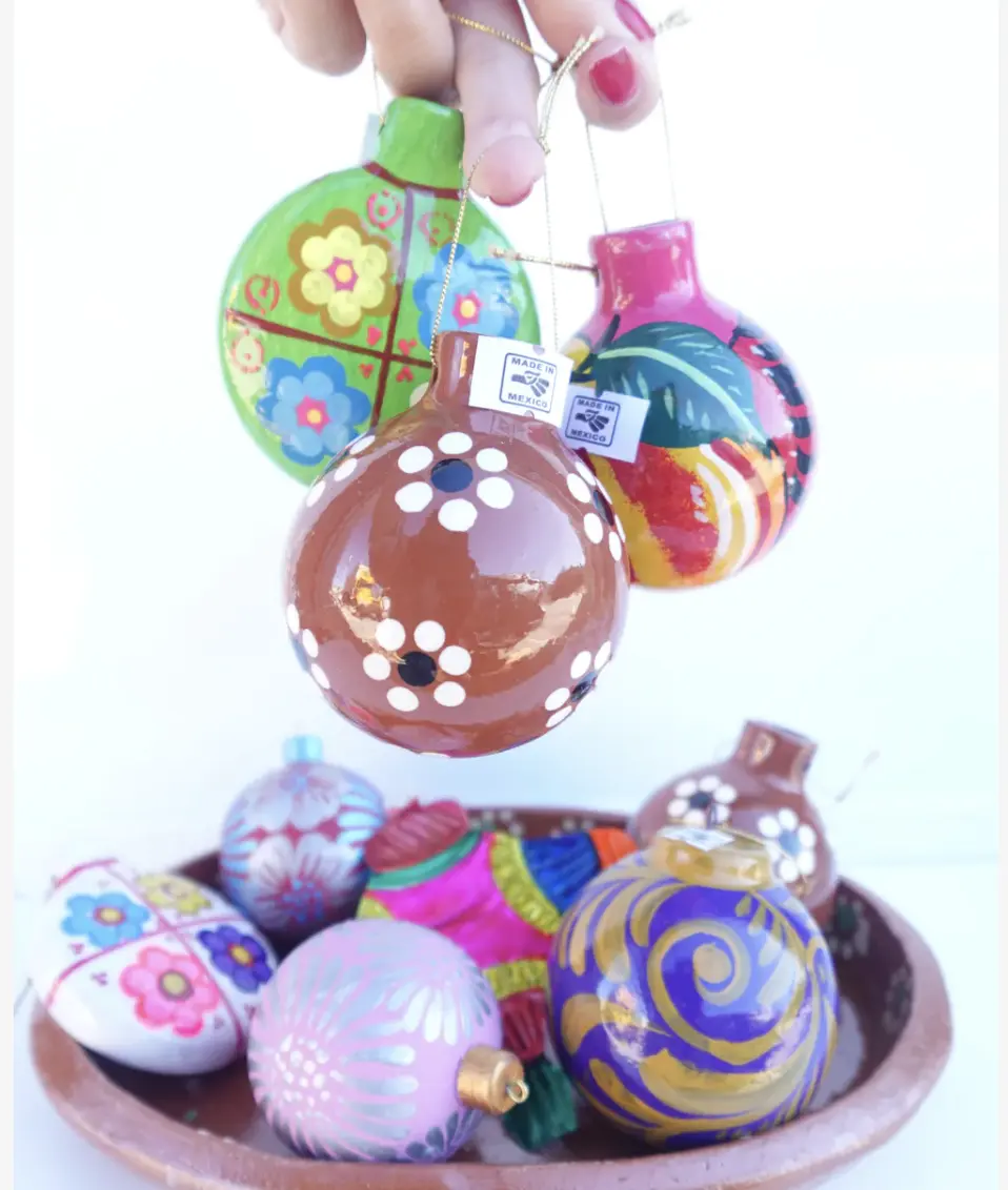 Mexican Ornaments 5 Set - Colorful Christmas Decor Gift