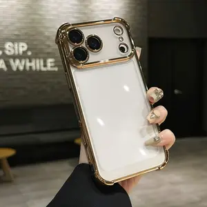 Available in 5 Colors, Protective Transparent Phone Case for iPhone 17/16/15/14/13/12/11 (Pro/Pro Max/Plus/Air) with Reinforced Corners for Drop Protection and Camera Lens Cover, Wear-Resistant, Durable, Long-Lasting Anti-Yellowing, Suitable for Scenarios