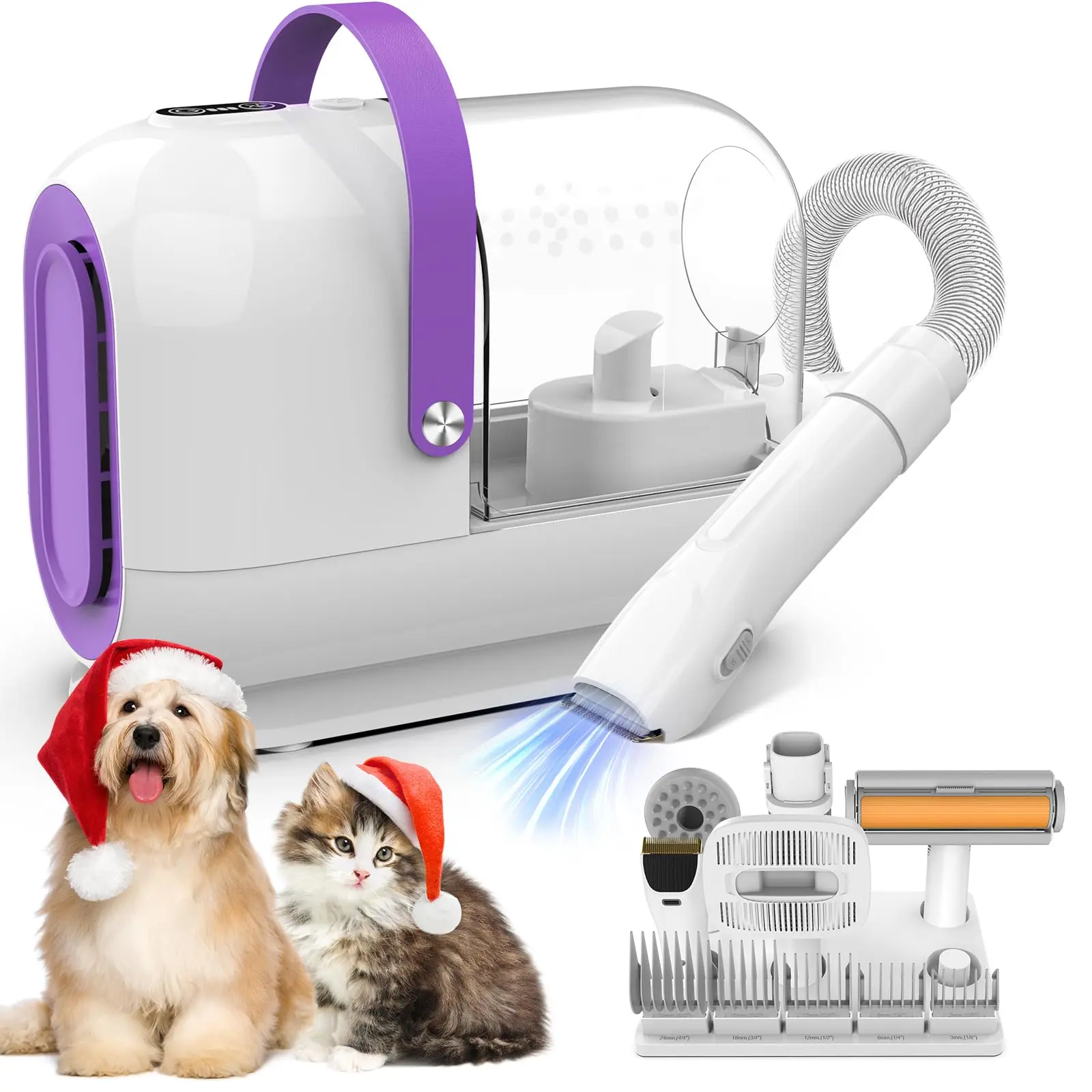 Aero-Groom™ Pro Max | 3L Pet Grooming Kit & Vacuum — 5 Attachments
