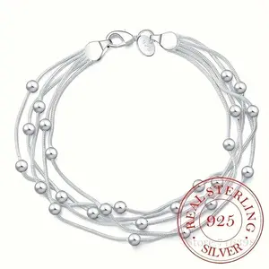 Silver Creative Bracelet 8 Inches Allergy-Proof Minimalist Look Perfect for Daily Wear & Parties Elegant Simple Design Comfortable Fit