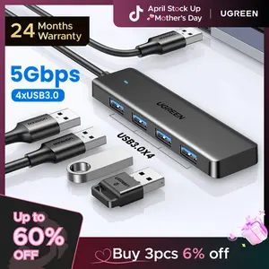 UGREEN 5Gbps USB 3.0 Hub, 4 Ports USB A/USB C Splitter, Ultra-Slim Design, Compatible with PS5, Xbox, Mouse, TikTokShopBacktoSchoolKeyboard, Flash Drive,,tiktokshopstockup,mothersdaygift
