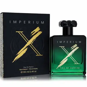 Fragrance World Imperium X Eau De Parfum Spray Unisex 3.4 oz Green Bottle with Gold Logo Edp Scents Floral Sweet Perfume long lasting perfume Aromatic Woody
