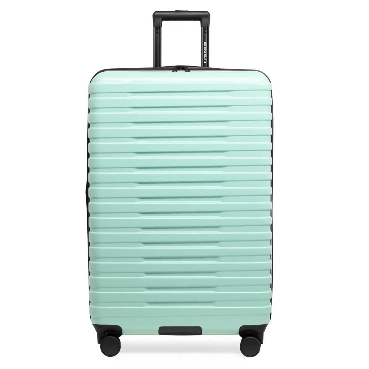 212 MAIN 30 in. Checked Large Boren Expandable Hardside Clam Shell Luggage - Waterproof Hardshell with Impact-Absorb Design, Spinner Wheels, Rugged Durability (US Traveler US09181M30, Mint)