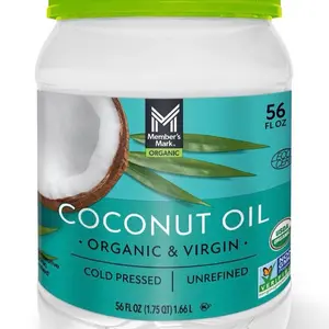 Organic Virgin Coconut Oil 56oz Cold Pressed Unrefined USDA Organic Non-GMO Verified