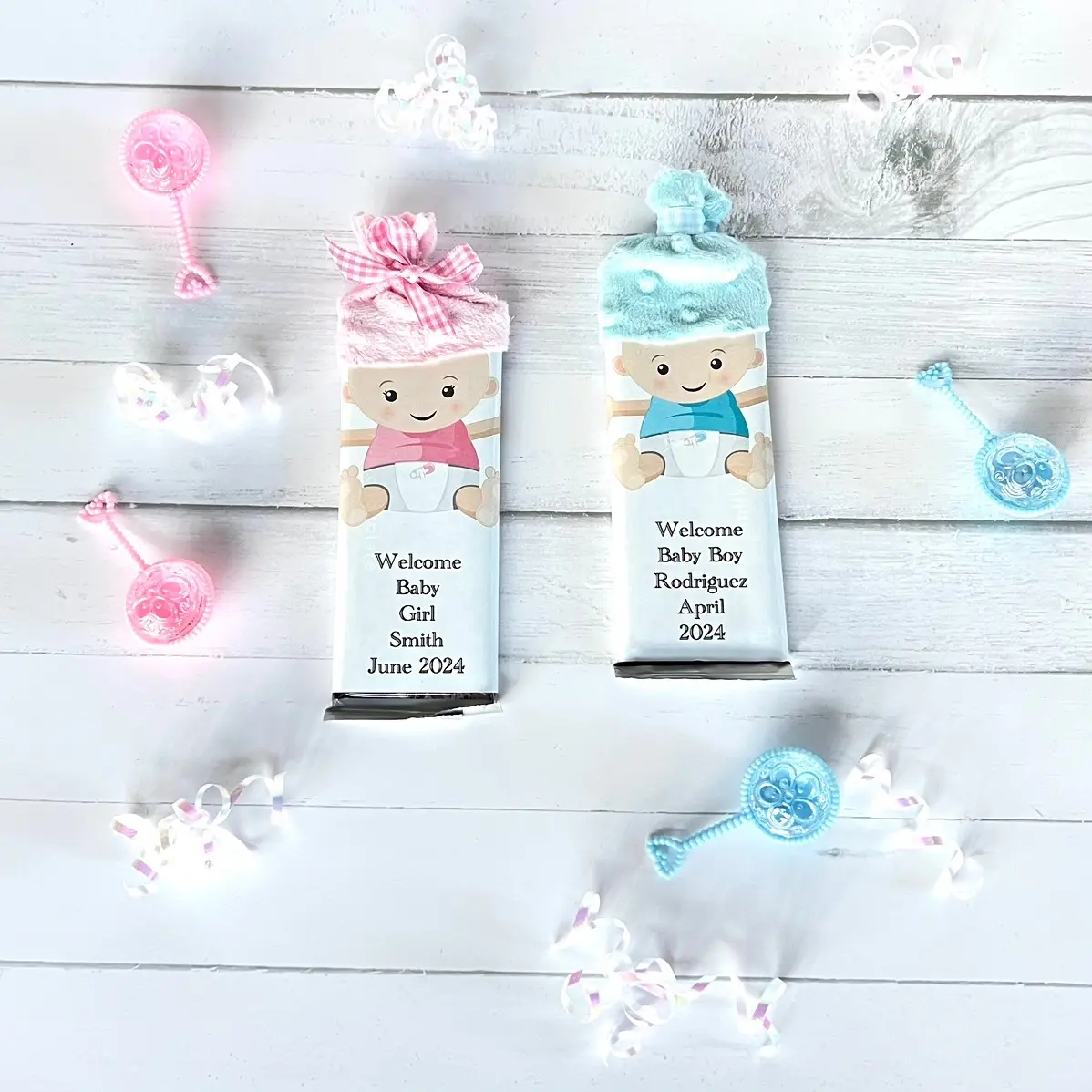 Chocolate baby shower favors, baby shower favors, it’s a girl, it’s a boy, baby shower ideas Snack Dessert