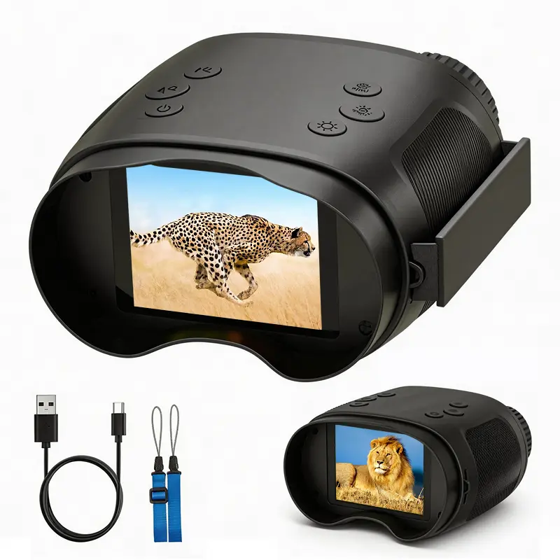 Adult Night Vision Thermal Binoculars with HD Display, 2 LPS High Definition Screen, 800m Night Vision Range – Car Inspection Tool for Camping, Valentine's Day Gifting, Night Vision Goggles
