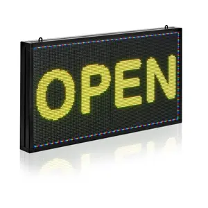 fathersdaygift VEVOR Programmable LED Sign, P5 Full Color Flexible Digital Scrolling Panel, DIY Custom Text Pattern GIF Display, Bluetooth APP Control Message Board for Store Business Advertising, Indoor 27x14 in