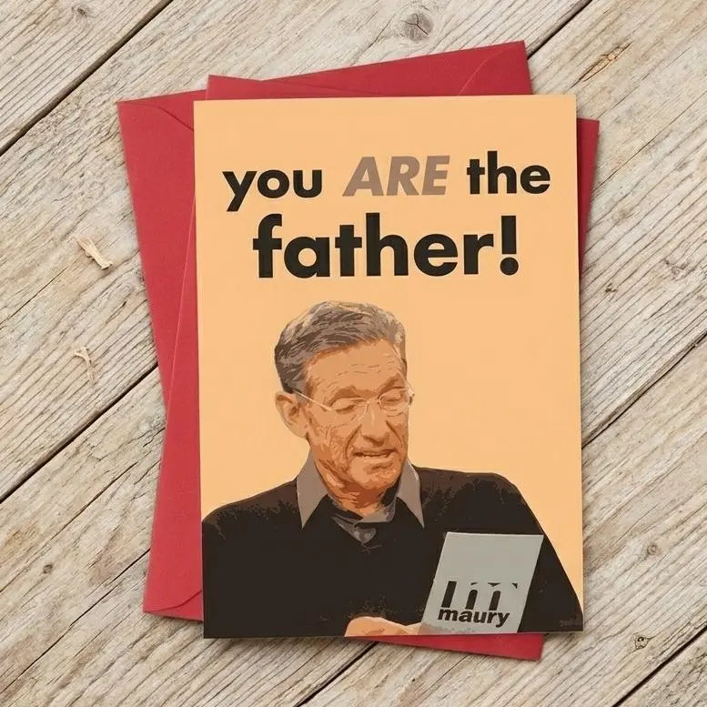 Funny You Are The Father Greeting Card, Humor Fathers Day Card & Gift from Son Daughter Wife, Ideal Gift for Father Grandfather Stepfather Husband, Perfect Gift from Son or Daughter, Father's Day Greeting Card, Hilarious Gift from Son or Daughter