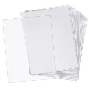 20 count Clear PVC Flexible Plastic Board Sheet, 8.25 x 11.75 inch Clear Plastic Sheet with Protective Paper for Craft, Windows, Picture Frames, DIY Display Projects