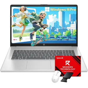 HP 17 Inch Laptop Computer for Business & Students, Intel Core i5-1334U, 8GB/16GB/32GB RAM, 256GB/512GB/1TB/2TB SSD, 17.3" FHD Display, Fingerprint Reader, Backlit Keyboard, Wi-Fi 6, Webcam, Windows 11 Pro