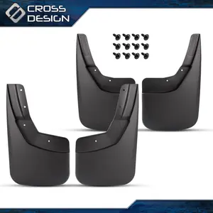 CROSSDESIGN 4PCS Mud Guards Fit For 2014-2018 Silverado Splash Guards Molded Front&Rear