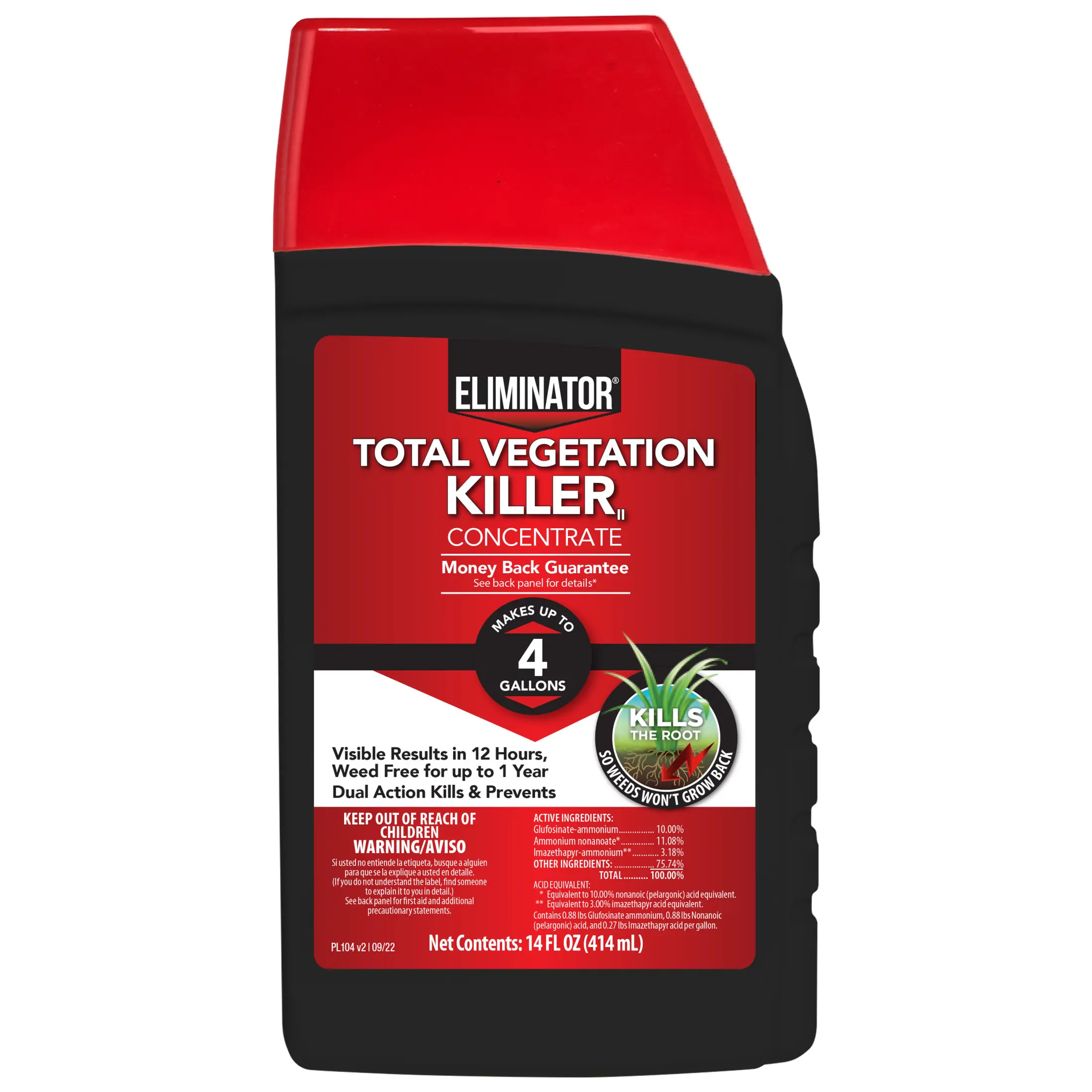 Systemic Weed Control Concentrate, 14 fl oz Total Vegetation Killer, Kills Roots, Covers Up to 4,375 Sq. Ft., Prevents Regrowth for Up to 1 Year