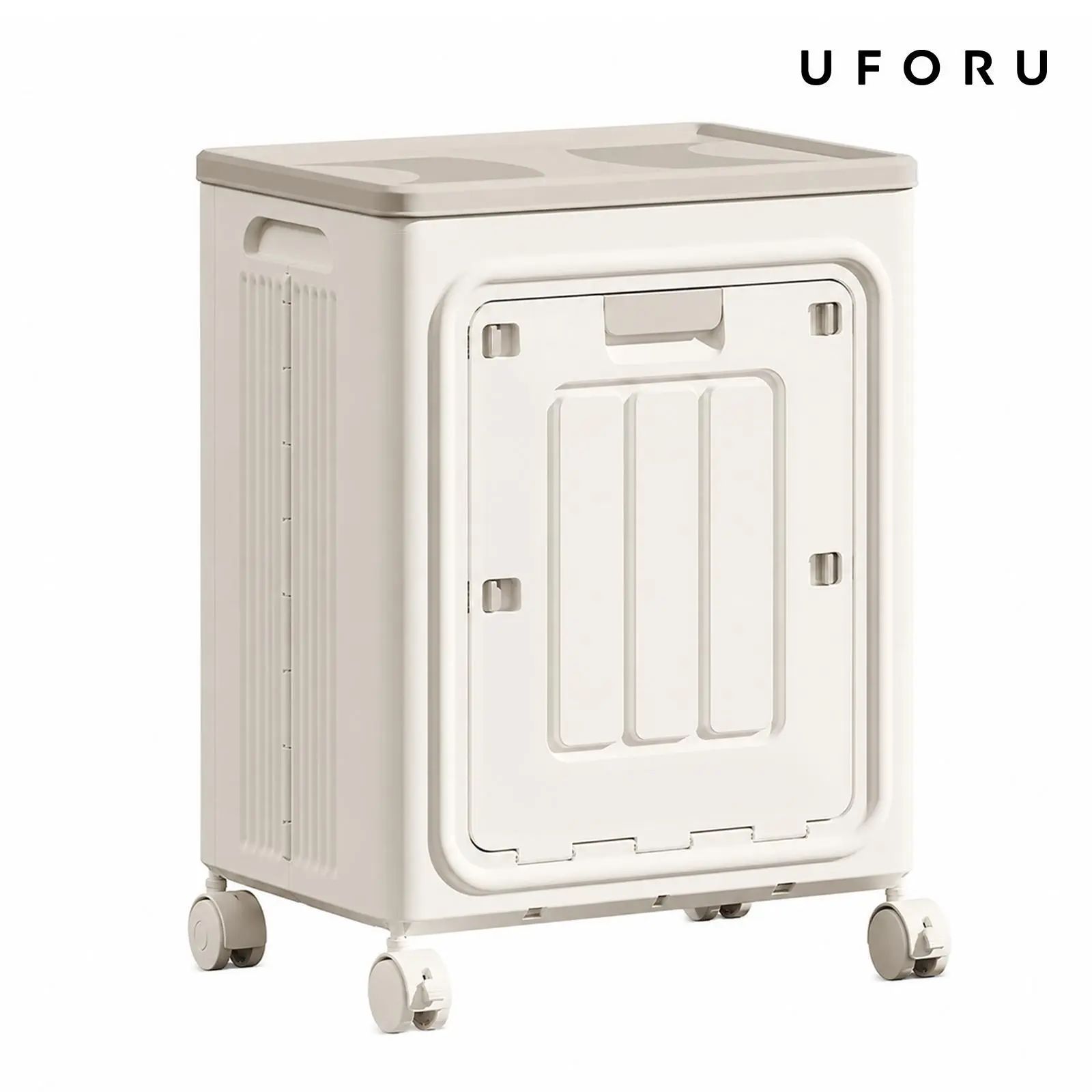 UFORU Laundry Basket with Wheels, Ventilated& Odor-Resistant, Portable Rolling Storage with Lid, SizeDetails in SKU Images, Assembly Guide in Main Image &Description