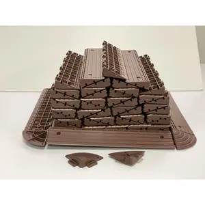 Auxiliary products for splicing plastic floors,30edge sealing strips and 4corners, brown