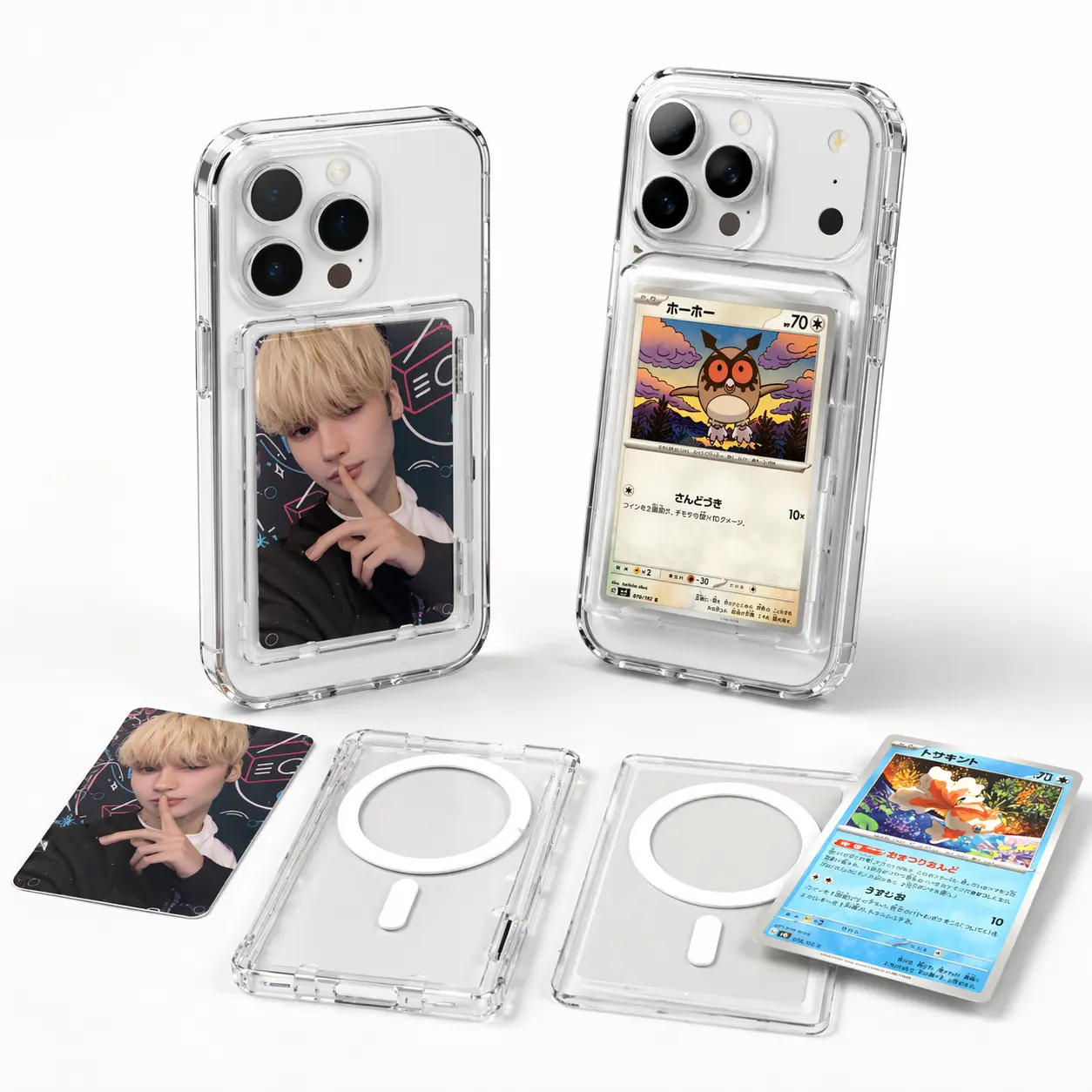 Clear Magnetic Flip Card Holder Fits Credit Card / ID / K-pop Photocard/ Pokmon Clear phonecase with photocard holder transparent - TikTok Shop Clear Magnetic Flip Card Holder Fits Credit Card / ID / K-pop Photocard/ Pokmon Clear phonecase with photocard holder transparent - TikTok Shop