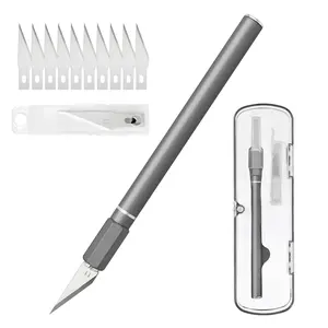 Exacto Knife Set with 10 Blades, Hobby Knife Set, Precision Craft Knife Kit for Pumpkin Carving, Modeling, DIY Art Projects, Scrapbooking