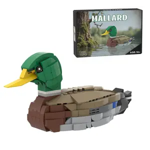 EngineDIY Mallard Duck Building Set, MOC-199926 Duck Animal Collection Bricks for Home or Office Decor, STEM Toy Building Blocks Gifts for Boys & Girls (301PCS)
