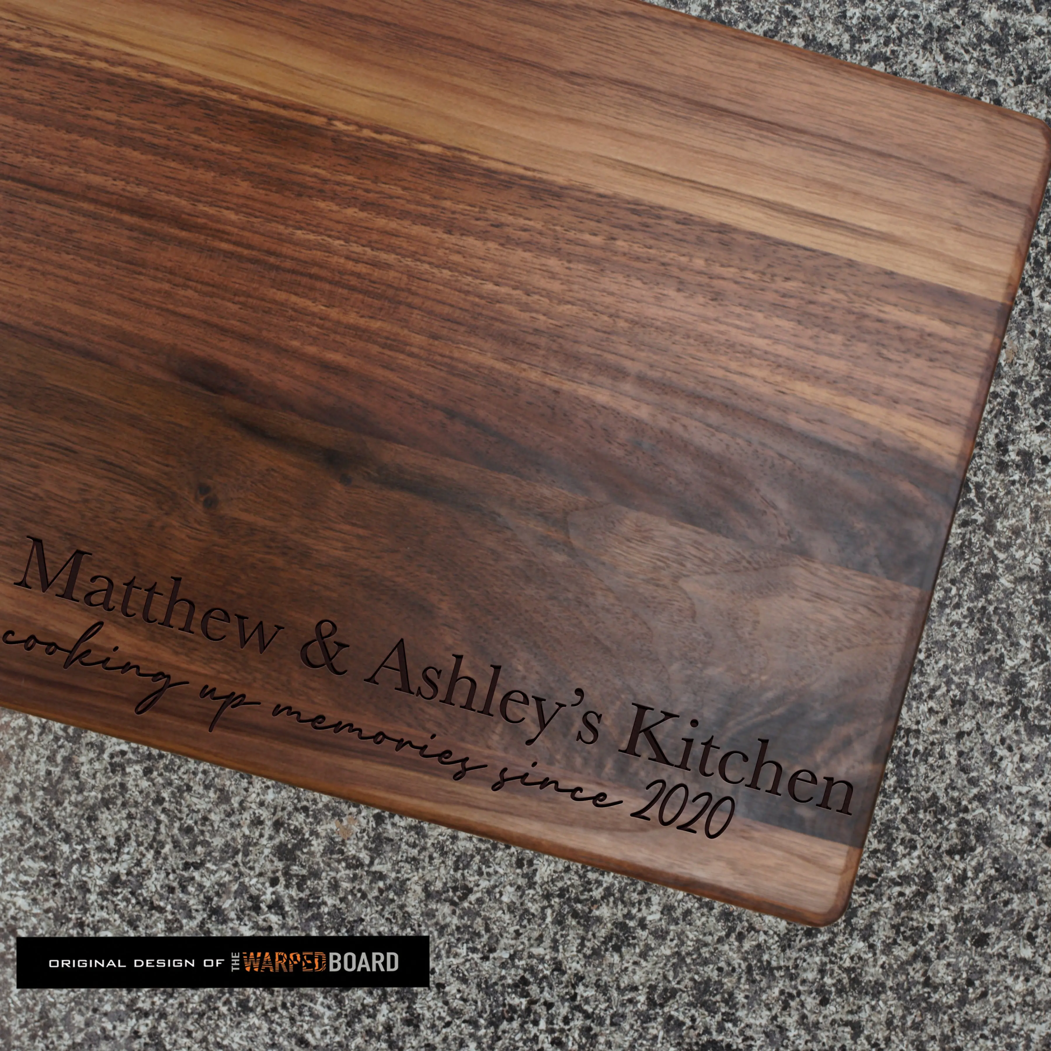 Personalized Cooking Up Memories Walnut Cutting Board