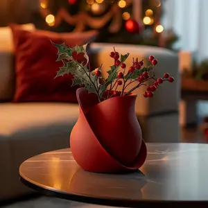 Curved Wrap Vase – 7–9 Inch Modern Sculptural Form