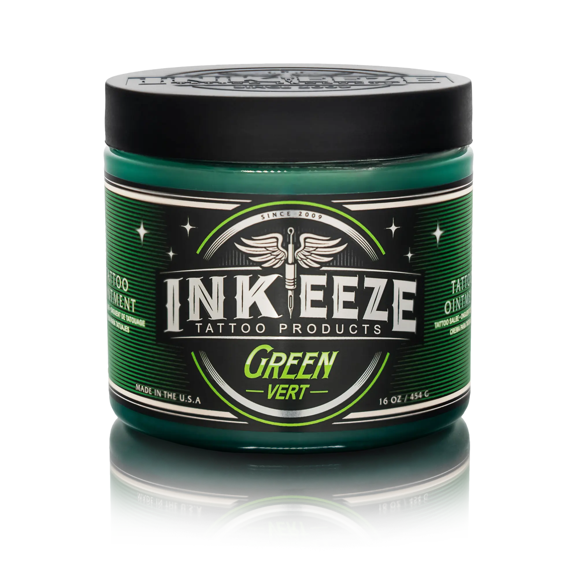 INKEEZE Green Tattoo Ointment - 16oz Jar