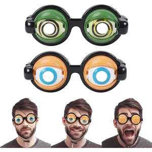 1PCS Funny Glasses for Adults Crazy Eye Glass Googly Eye Glasses Adult Size Silly Sunglass With Blinking Eyeball On Them Novelty Eyeglasses for Kids Hilarious Gag Gifts Prank Stuff Goofy Joke